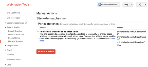  Google Penalty Analysis Tool