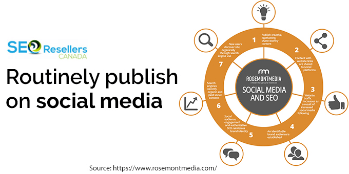 Routinely publish on social media