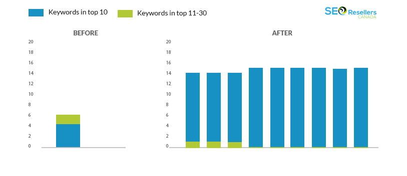 Keywords on Top 10 Positions