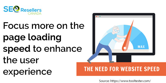 Focus more on the page loading speed to enhance the user experience