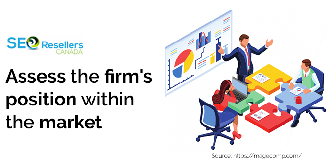 Assess the firm's position within the market