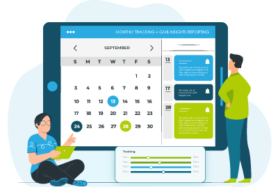 Monthly tracking + GMB Insights reporting