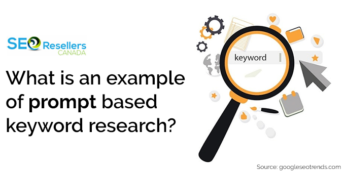 What is an example of prompt based keyword research?